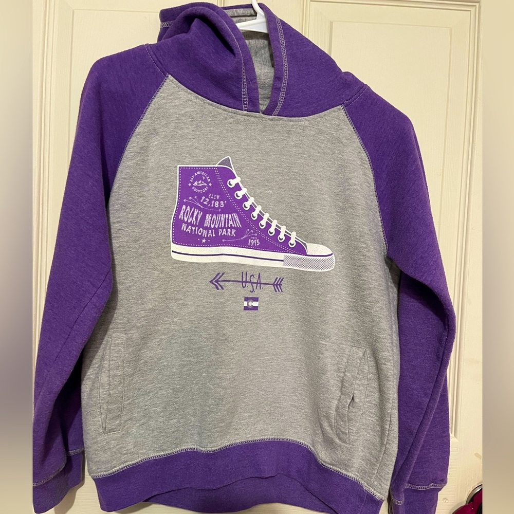 Rocky Mountain National Park Kids Hoodie Size Large